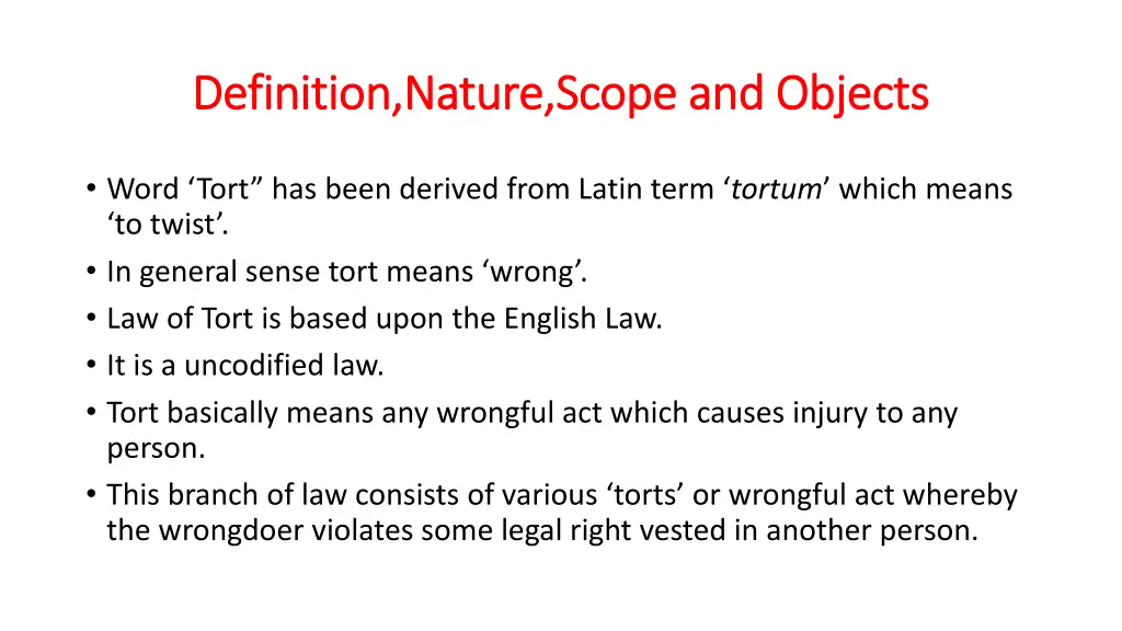 definition nature scope and objects definition