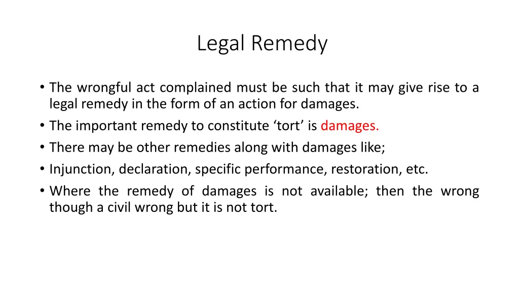 legal remedy