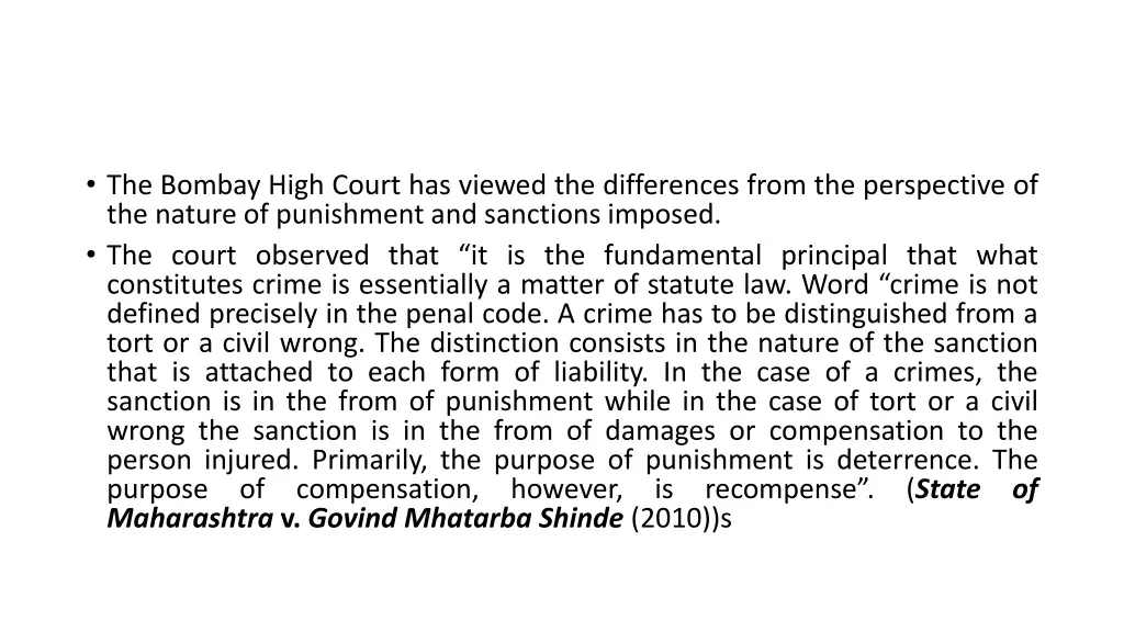 the bombay high court has viewed the differences