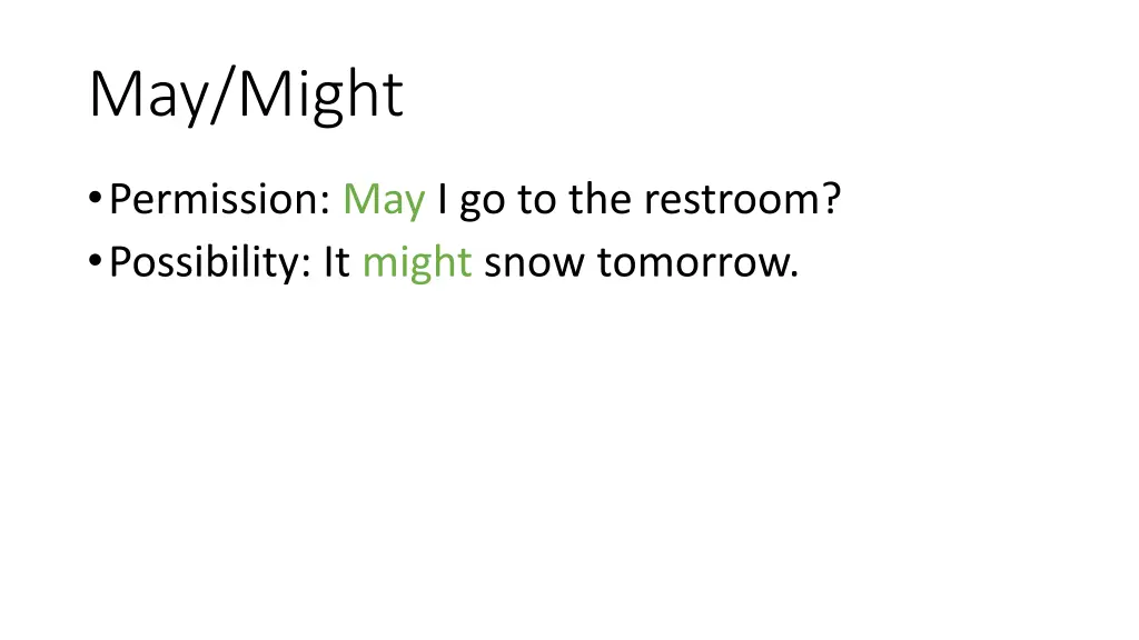 may might