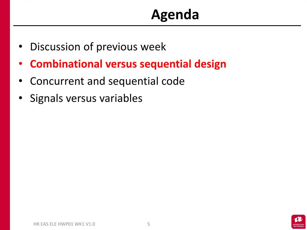 agenda 1