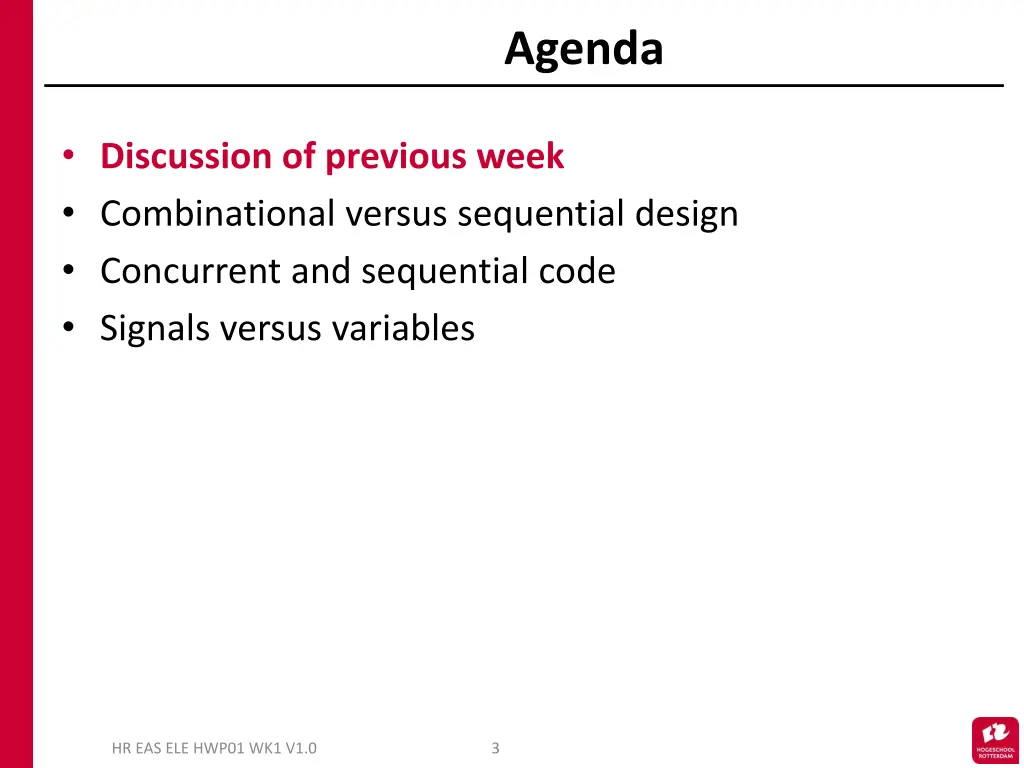 agenda