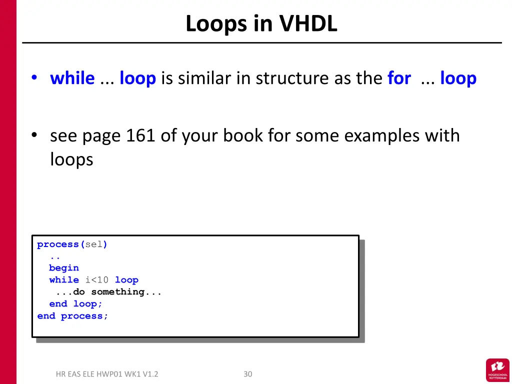 loops in vhdl 1