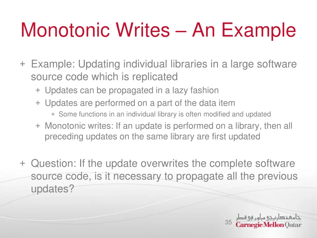 monotonic writes an example