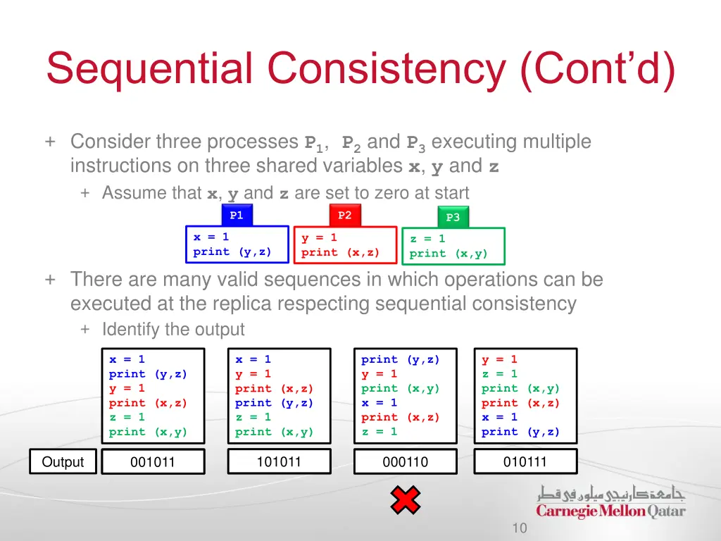 sequential consistency cont d