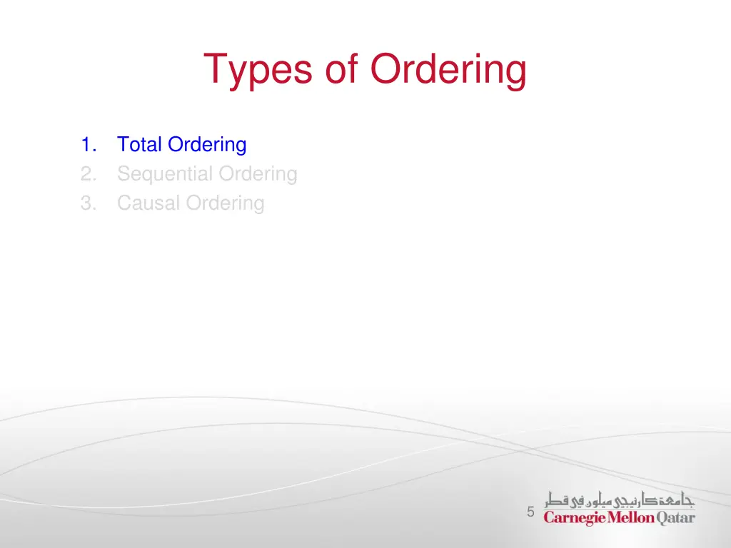 types of ordering 1
