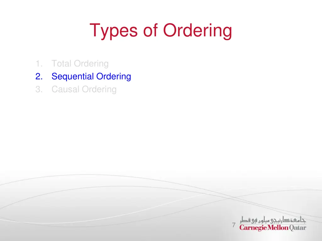 types of ordering 2