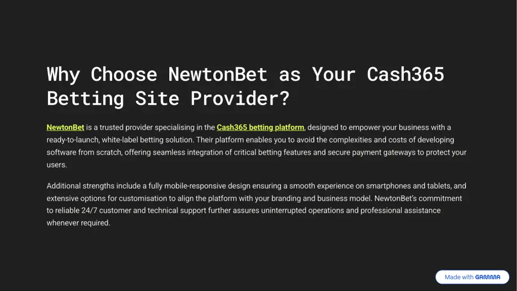 why choose newtonbet as your cash365 betting site