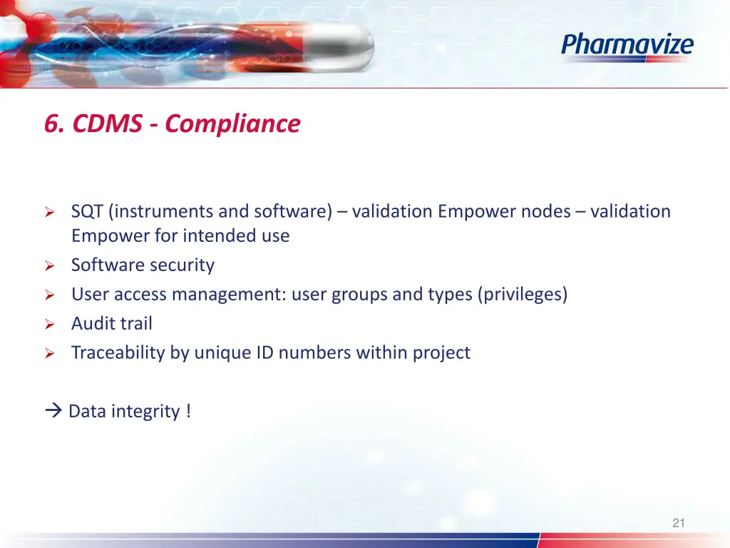 6 cdms compliance