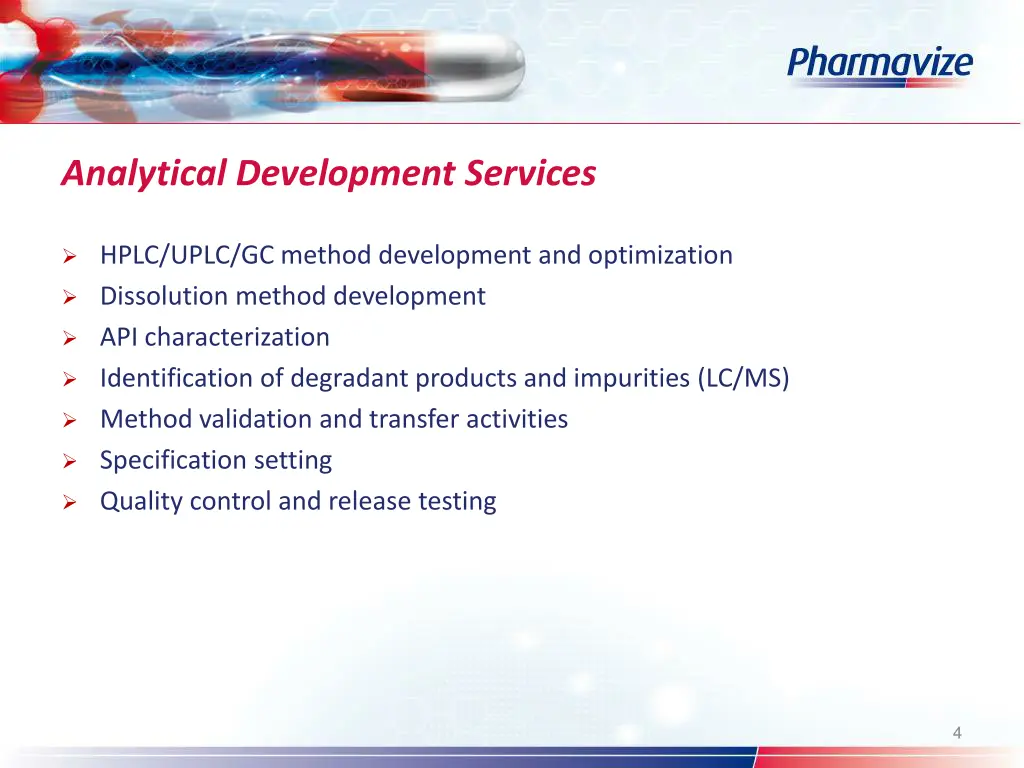 analytical development services
