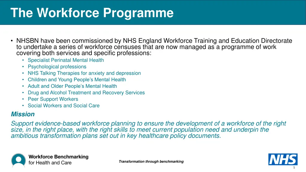 the workforce programme