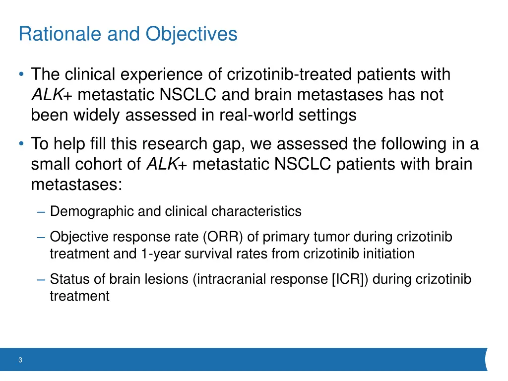 rationale and objectives