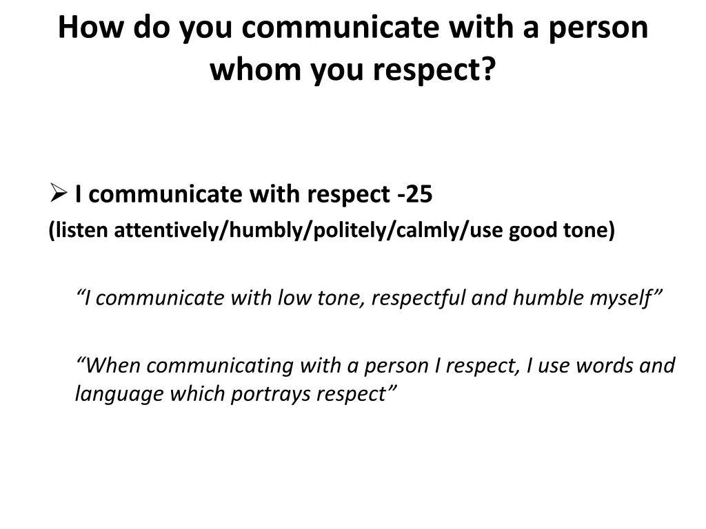 how do you communicate with a person whom
