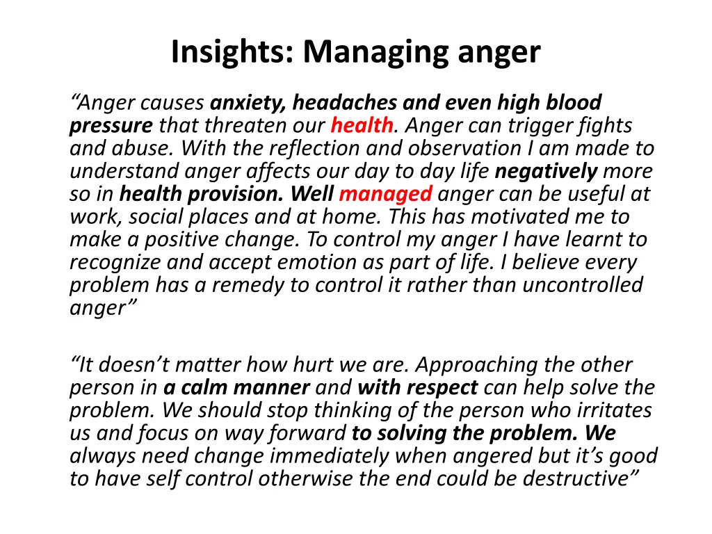 insights managing anger