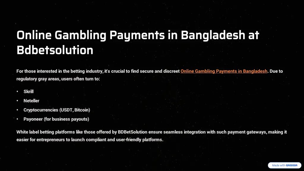 online gambling payments in bangladesh