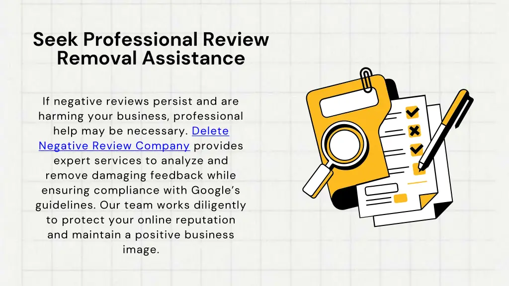 seek professional review removal assistance