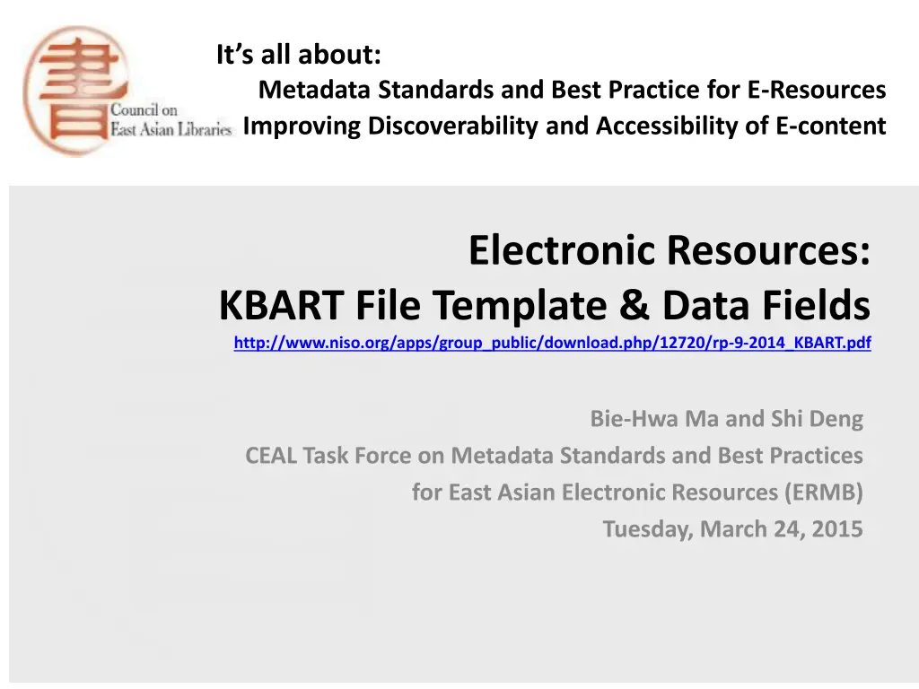 it s all about metadata standards and best