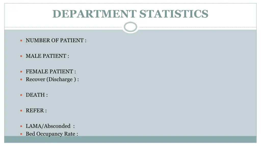 department statistics