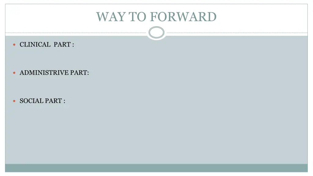 way to forward