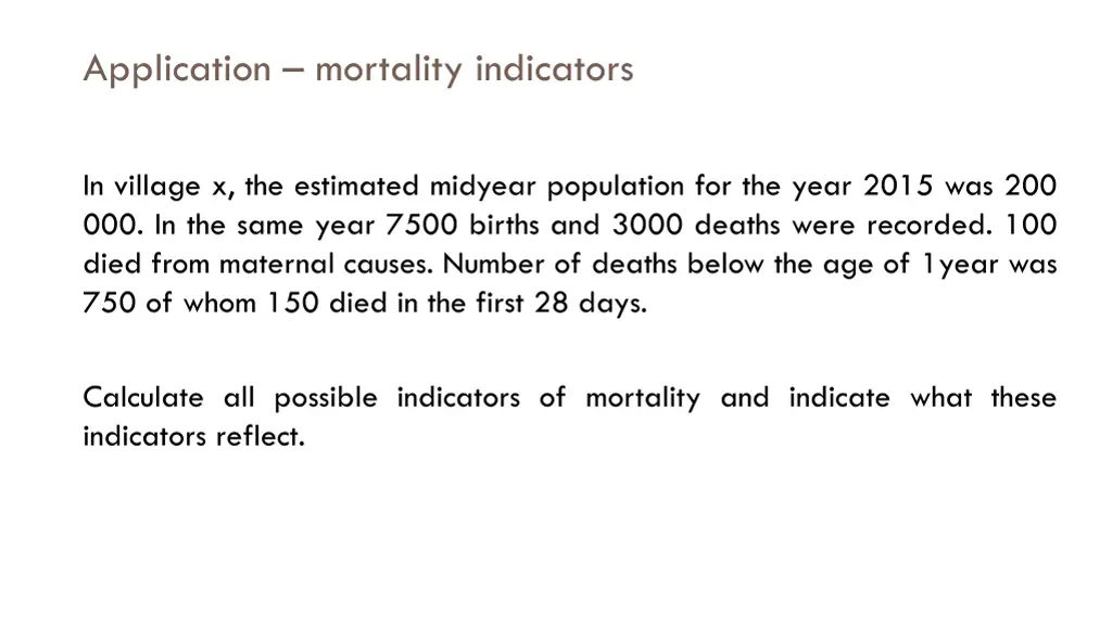 application mortality indicators 1