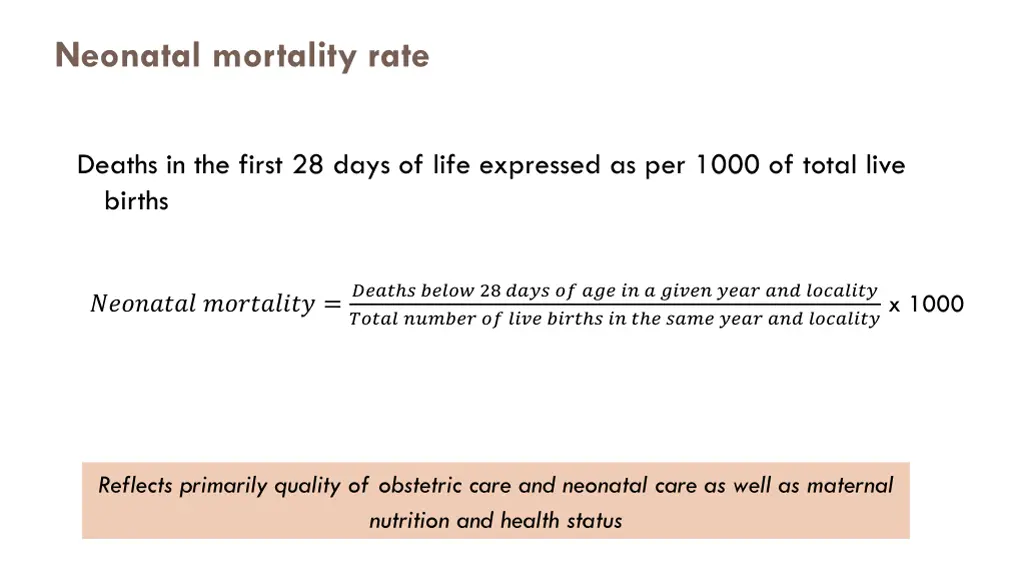 neonatal mortality rate