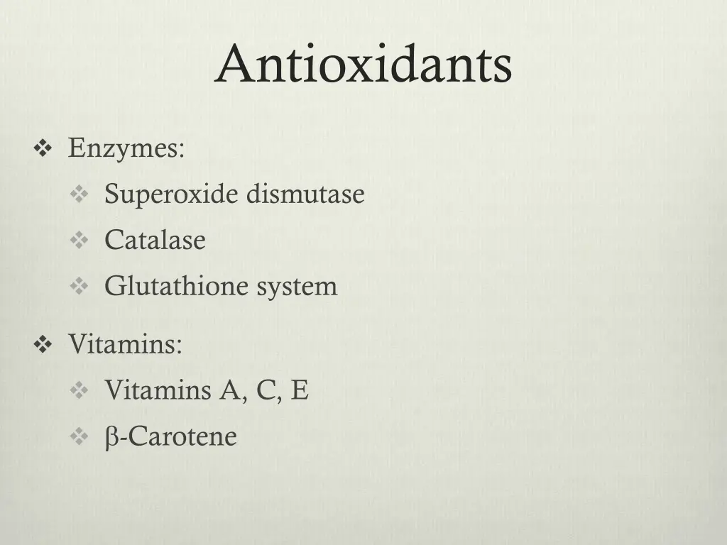 antioxidants