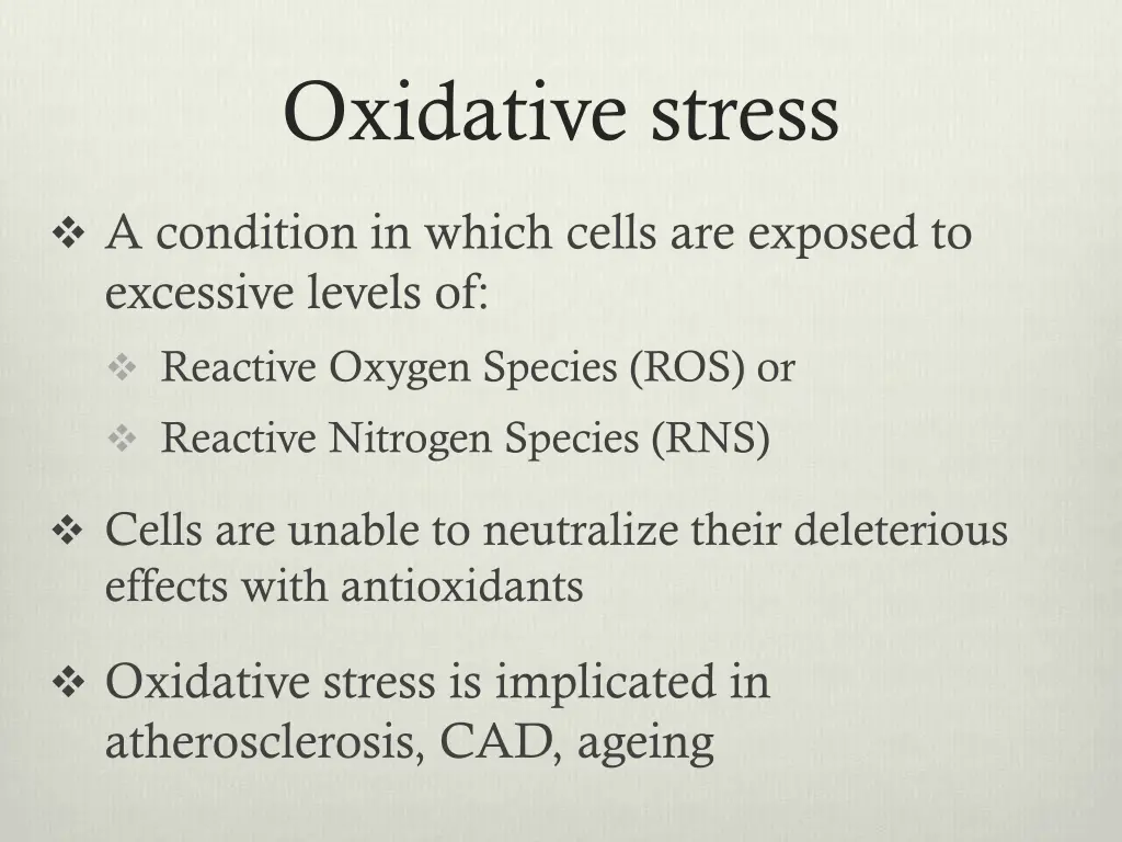 oxidative stress