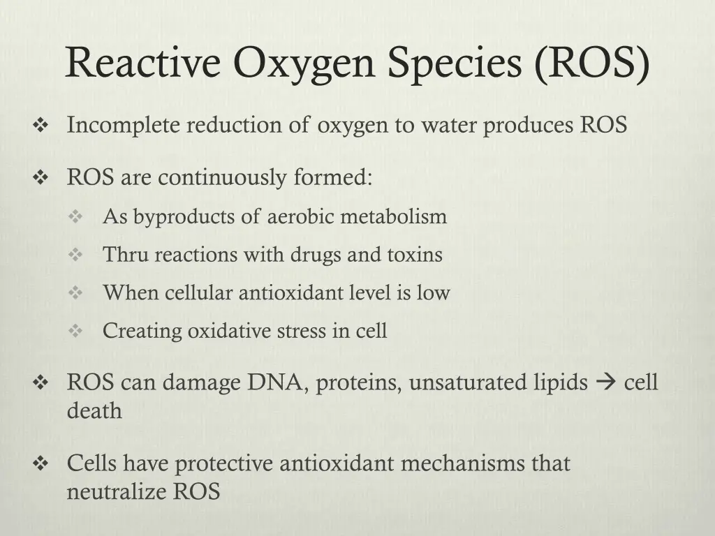 reactive oxygen species ros