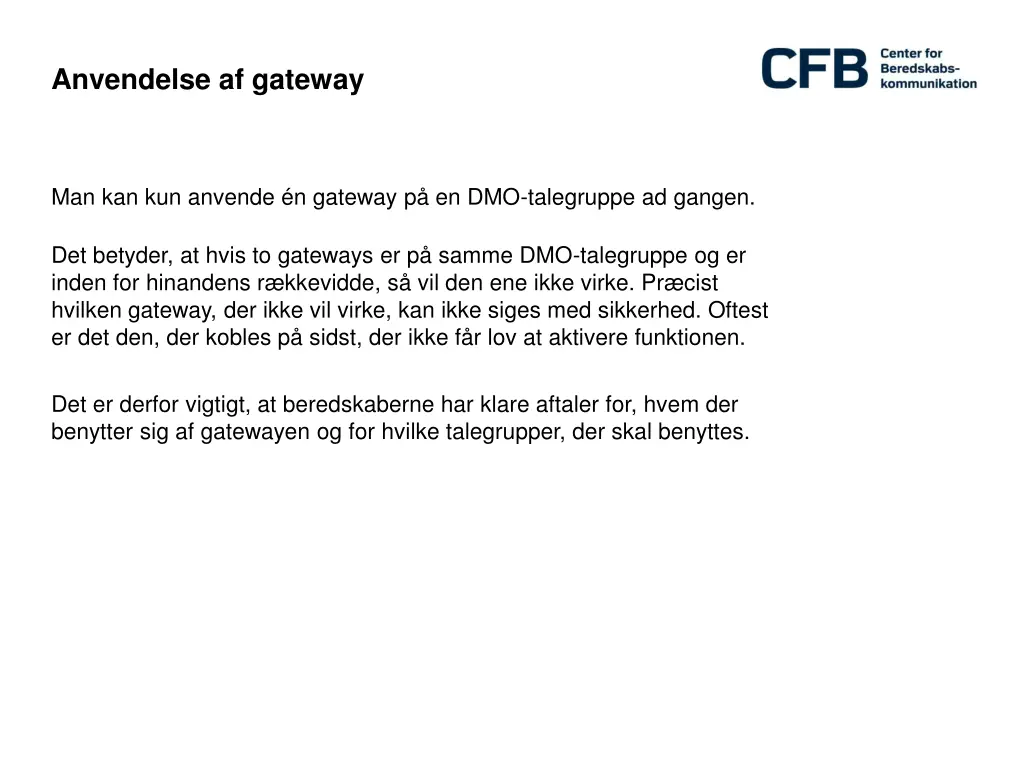 anvendelse af gateway