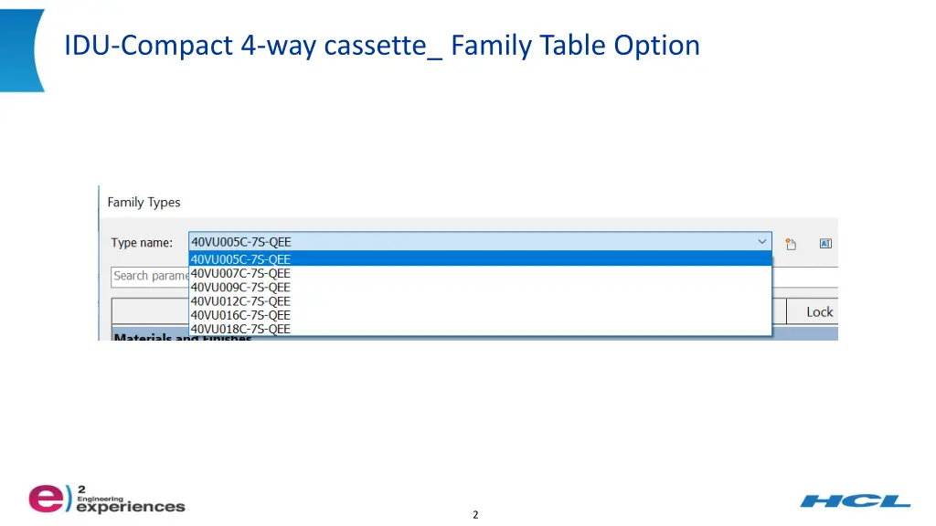 idu compact 4 way cassette family table option