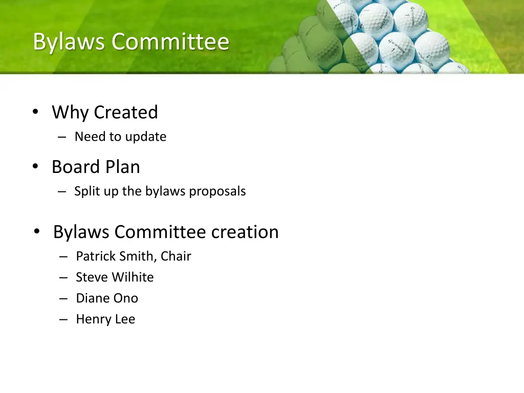 bylaws committee