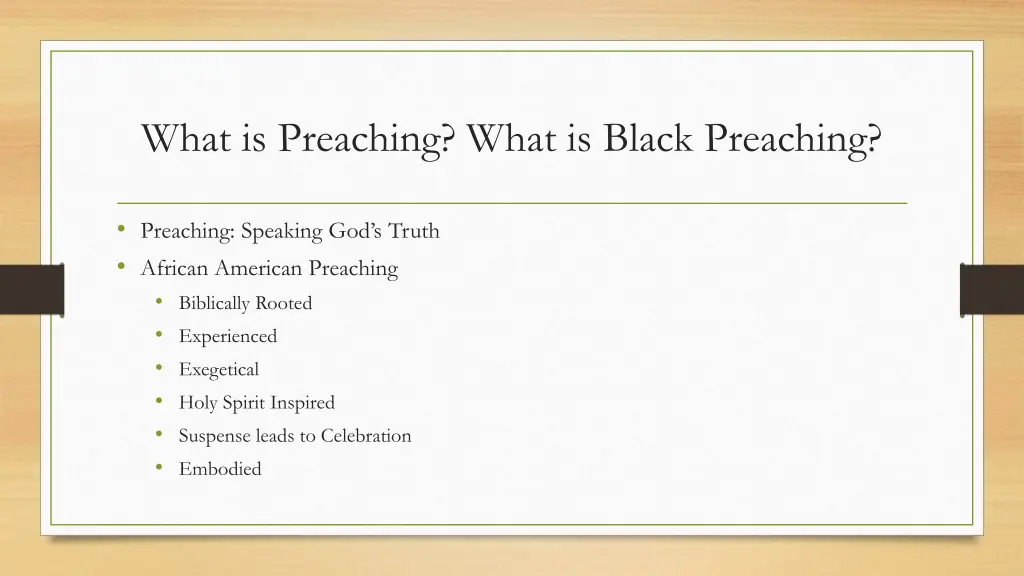 what is preaching what is black preaching