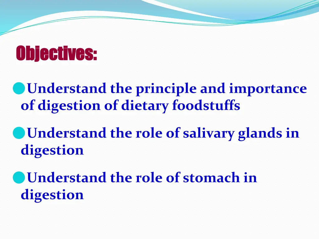 objectives objectives