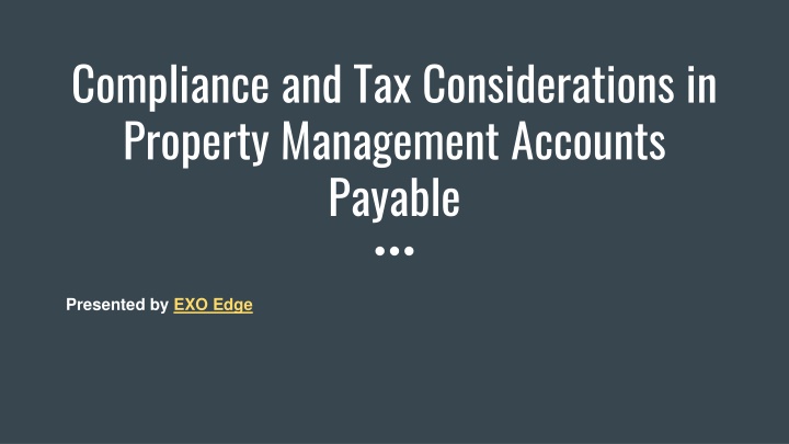 compliance and tax considerations in property