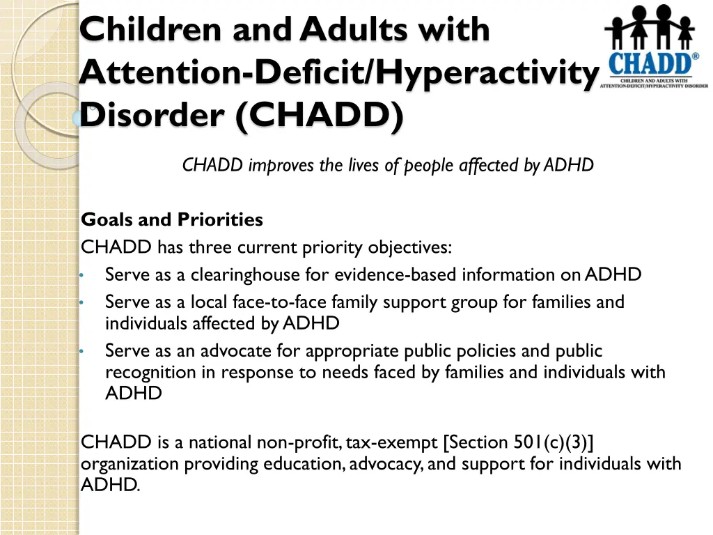 children and adults with attention deficit