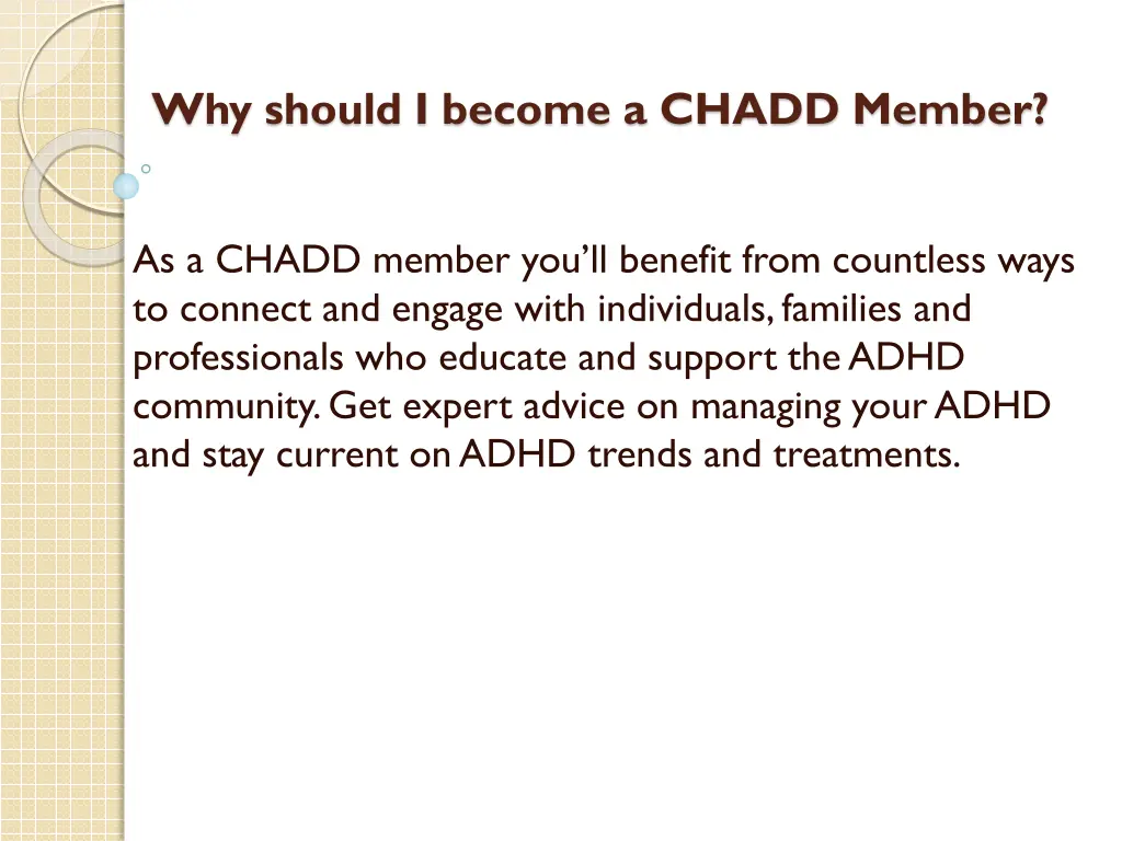 why should i become a chadd member