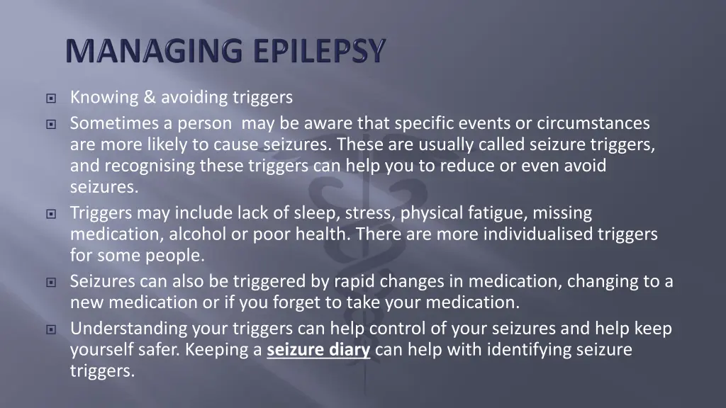 knowing avoiding triggers sometimes a person
