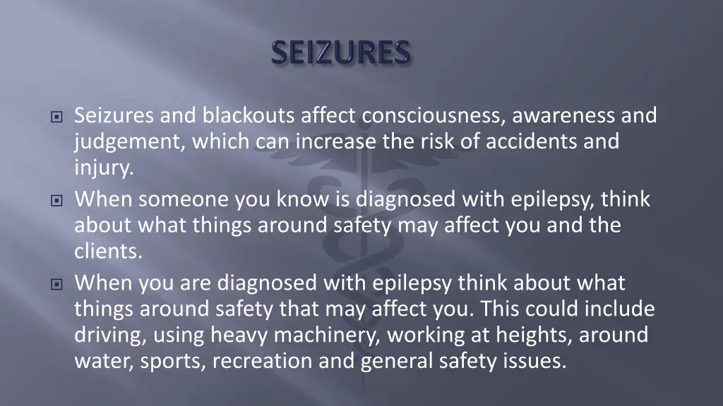 seizures and blackouts affect consciousness