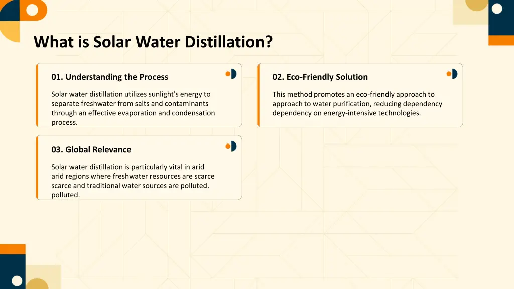 what is solar water distillation