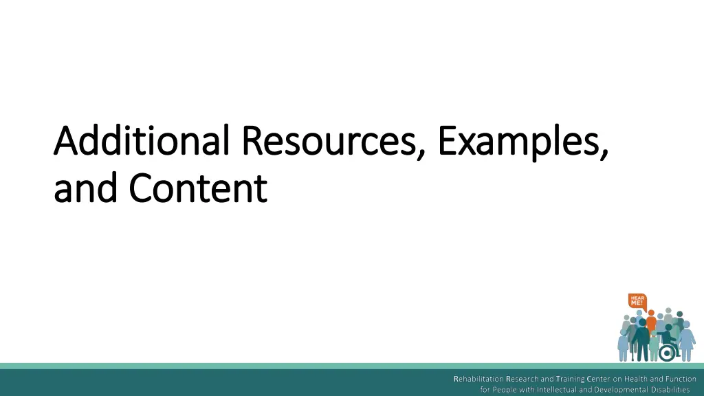 additional additional resources examples