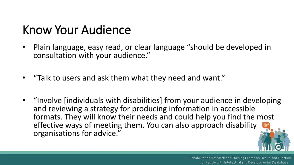 know your audience know your audience 1