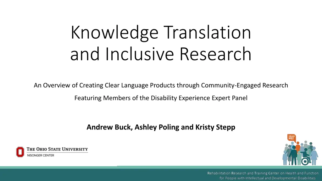 knowledge translation and inclusive research