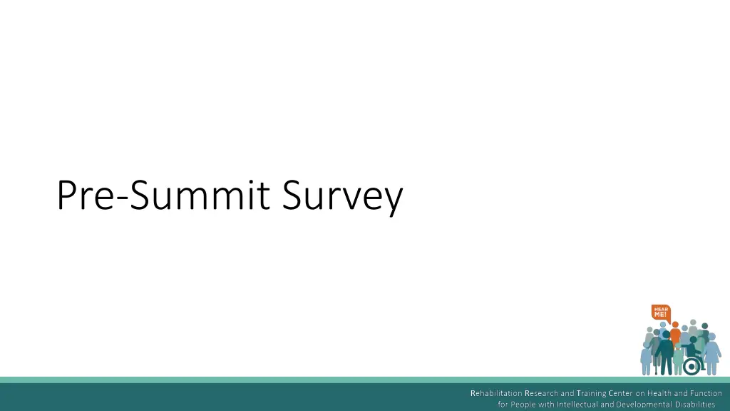 pre summit survey