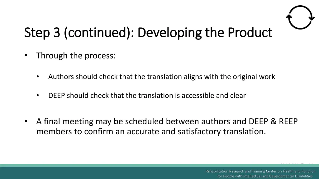 step step 3 continued developing the product