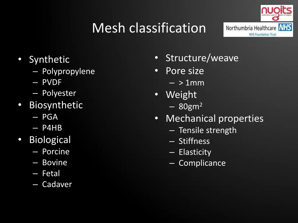 mesh classification