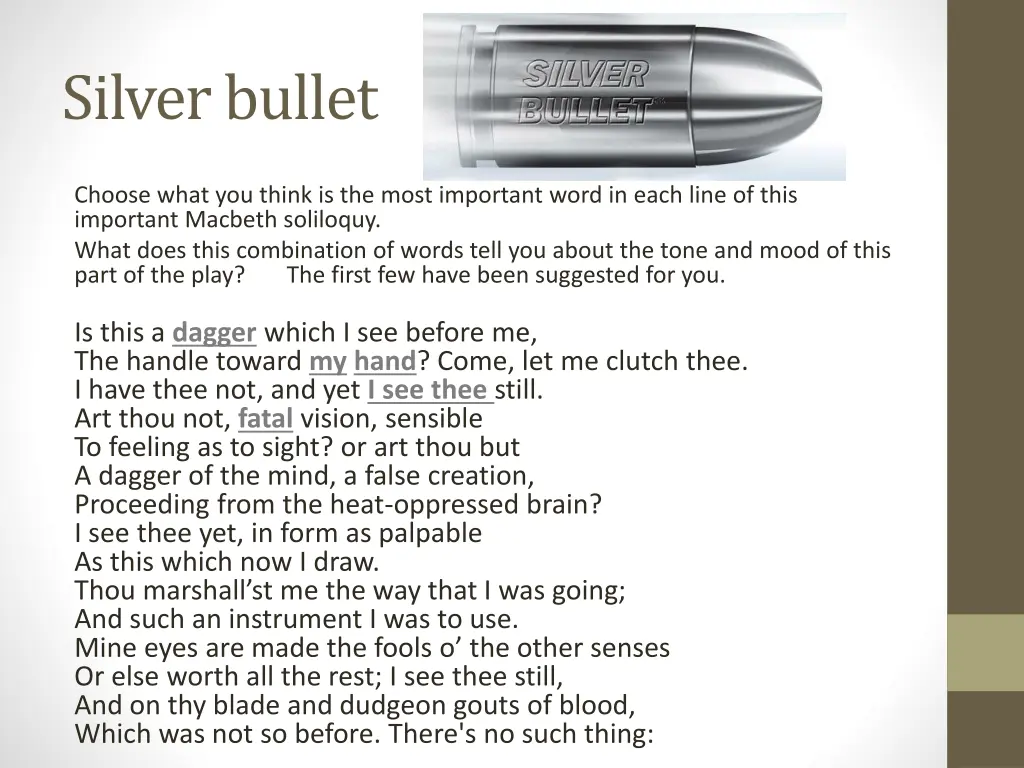 silver bullet