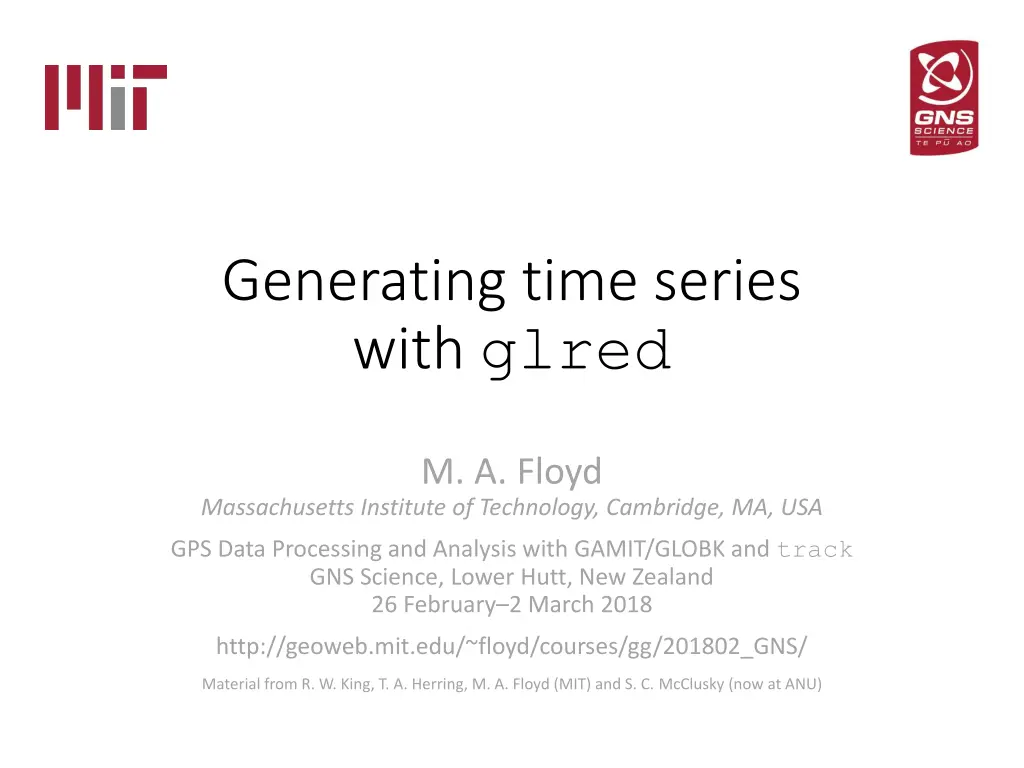 generating time series with glred