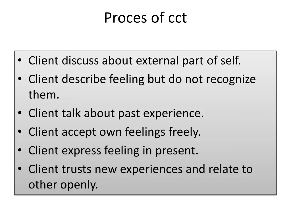 proces of cct