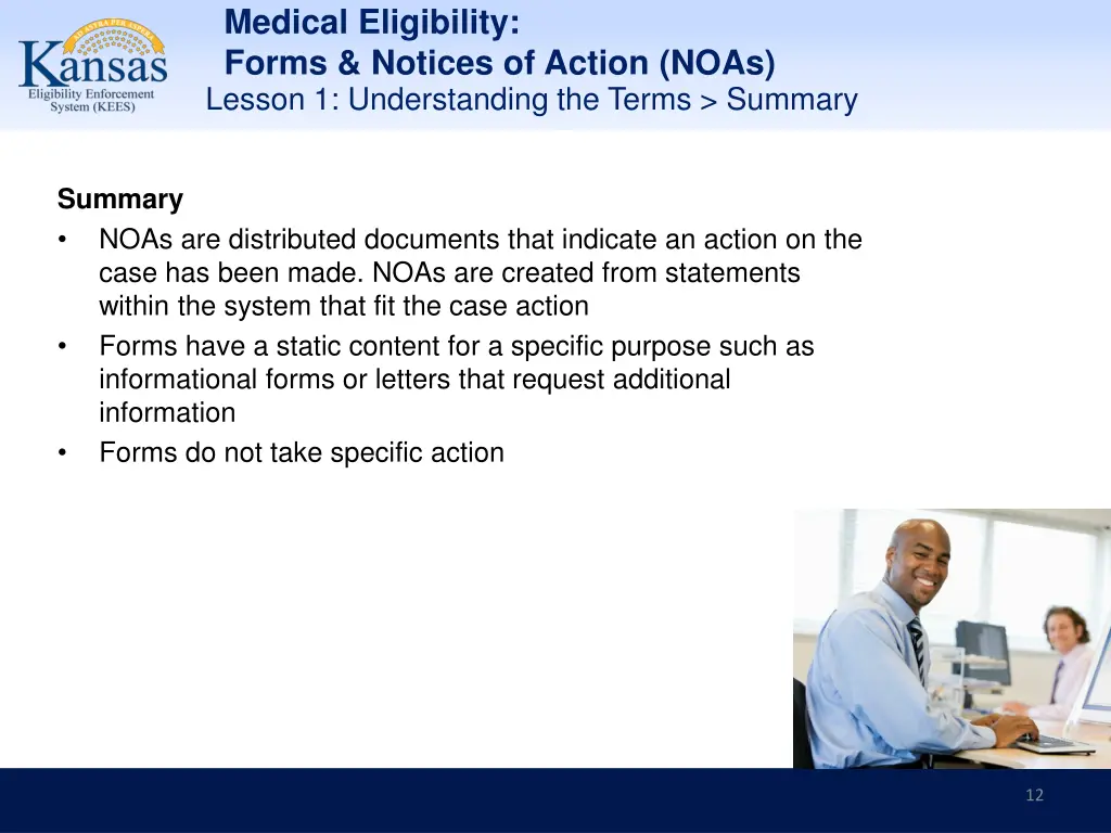medical eligibility forms notices of action noas 11