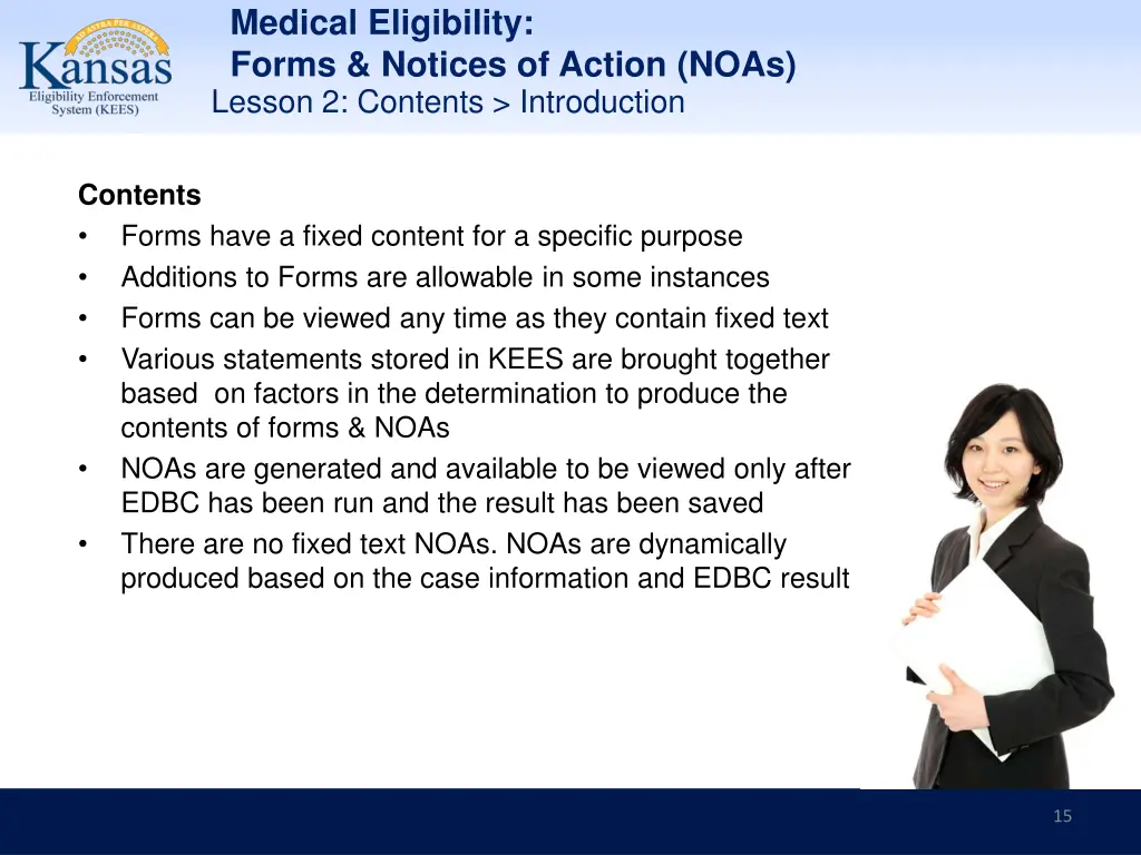 medical eligibility forms notices of action noas 14